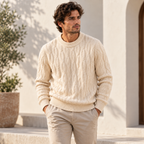 The Ellis Merino Wool Cable Knit Sweater