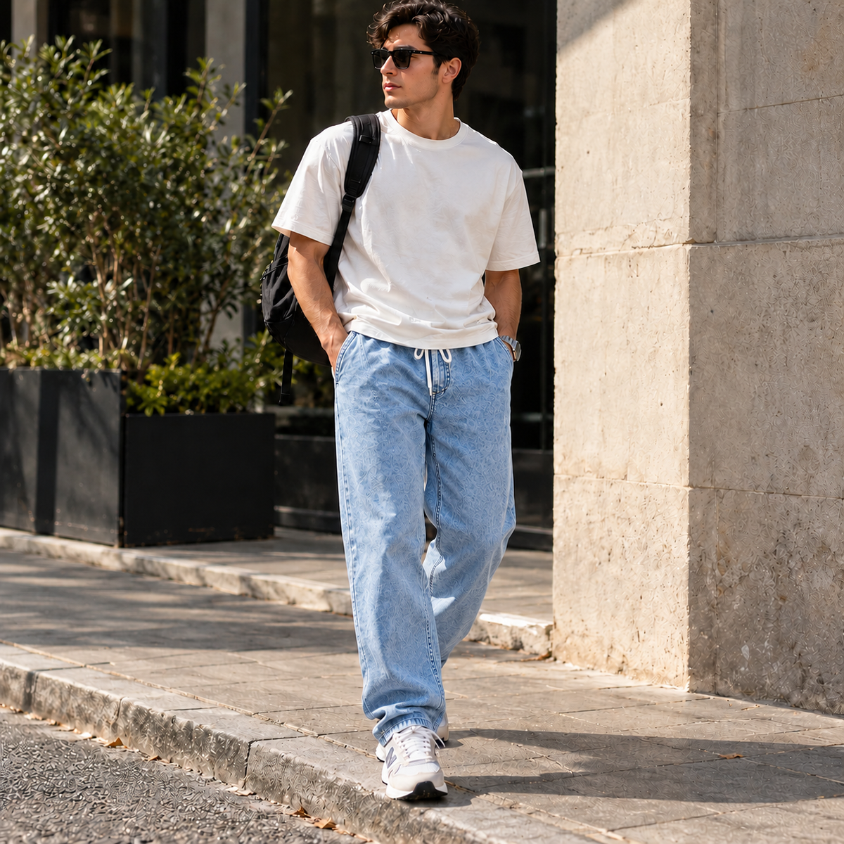 The Weston Drawstring Denim Pants