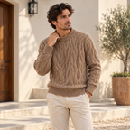 The Ellis Merino Wool Cable Knit Sweater