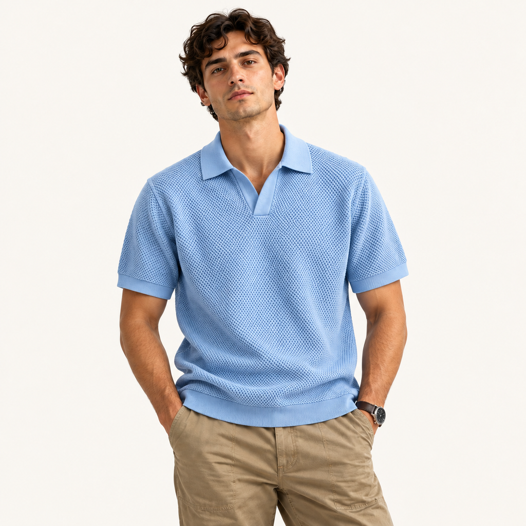 The Thatcher Waffle Knit Polo