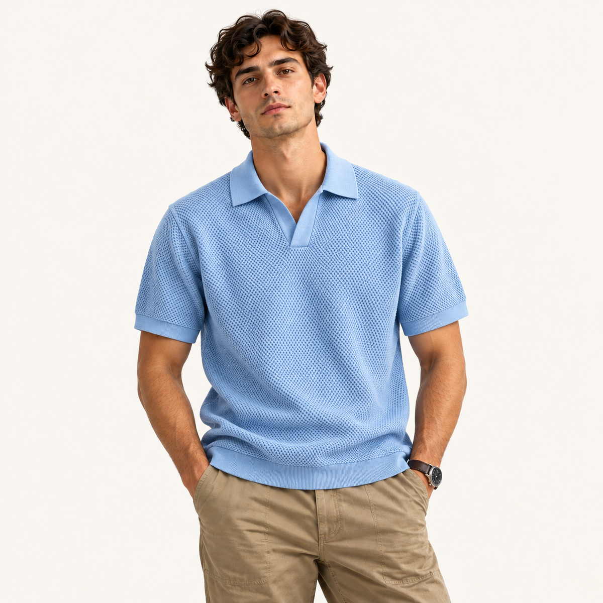 The Thatcher Waffle Knit Polo