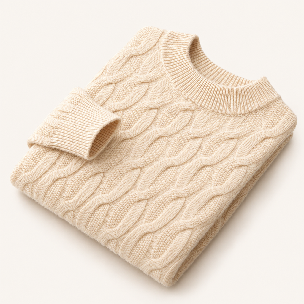 The Ellis Merino Wool Cable Knit Sweater