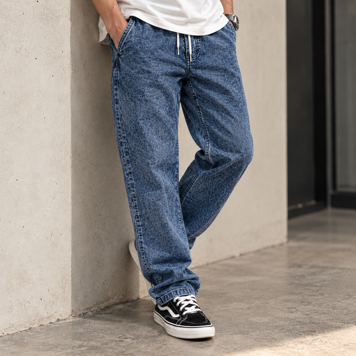 The Weston Drawstring Denim Pants