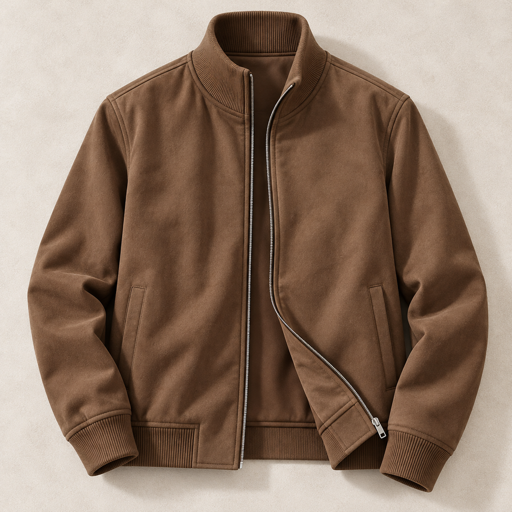The Corrigan Suede Bomber Jacket