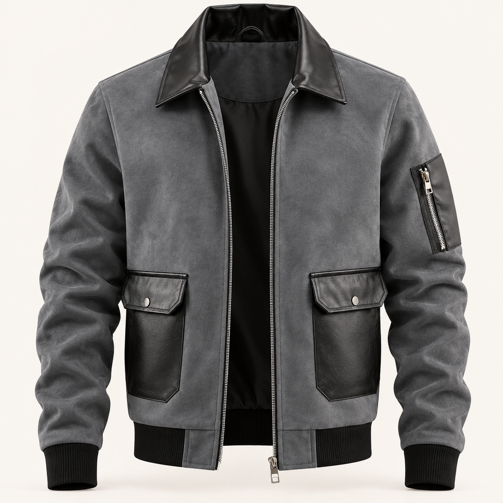 The Bennett Suede Bomber Jacket