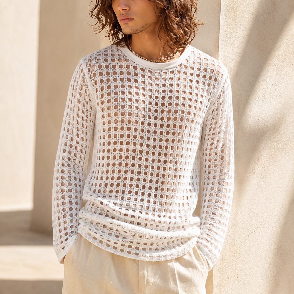 The Tolland Cotton Mesh Sweater