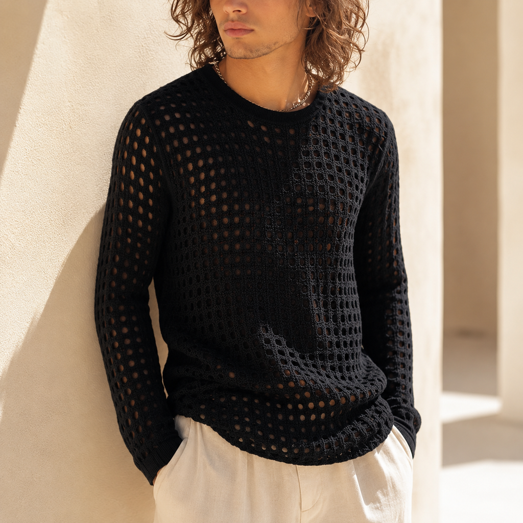 The Tolland Cotton Mesh Sweater