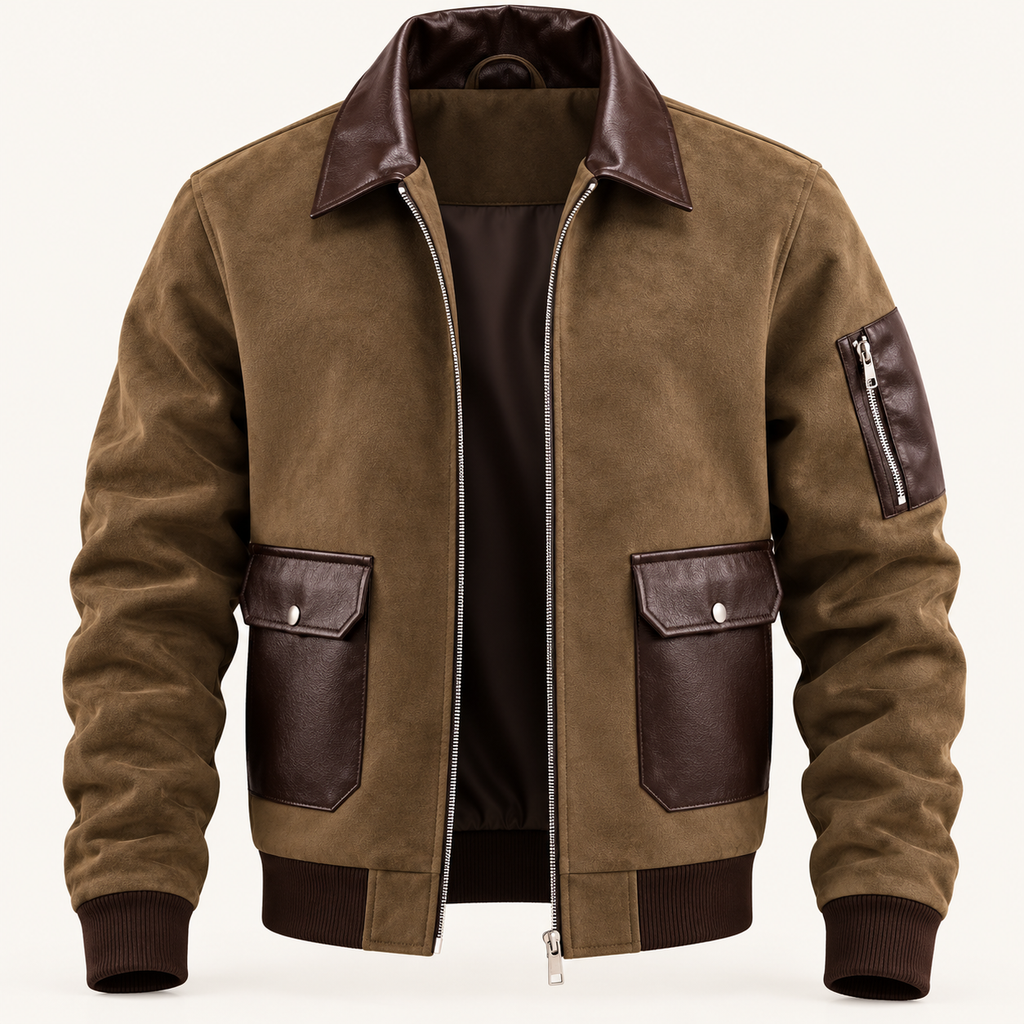 The Bennett Suede Bomber Jacket
