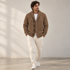The Ashton Patterned Wool Cardigan