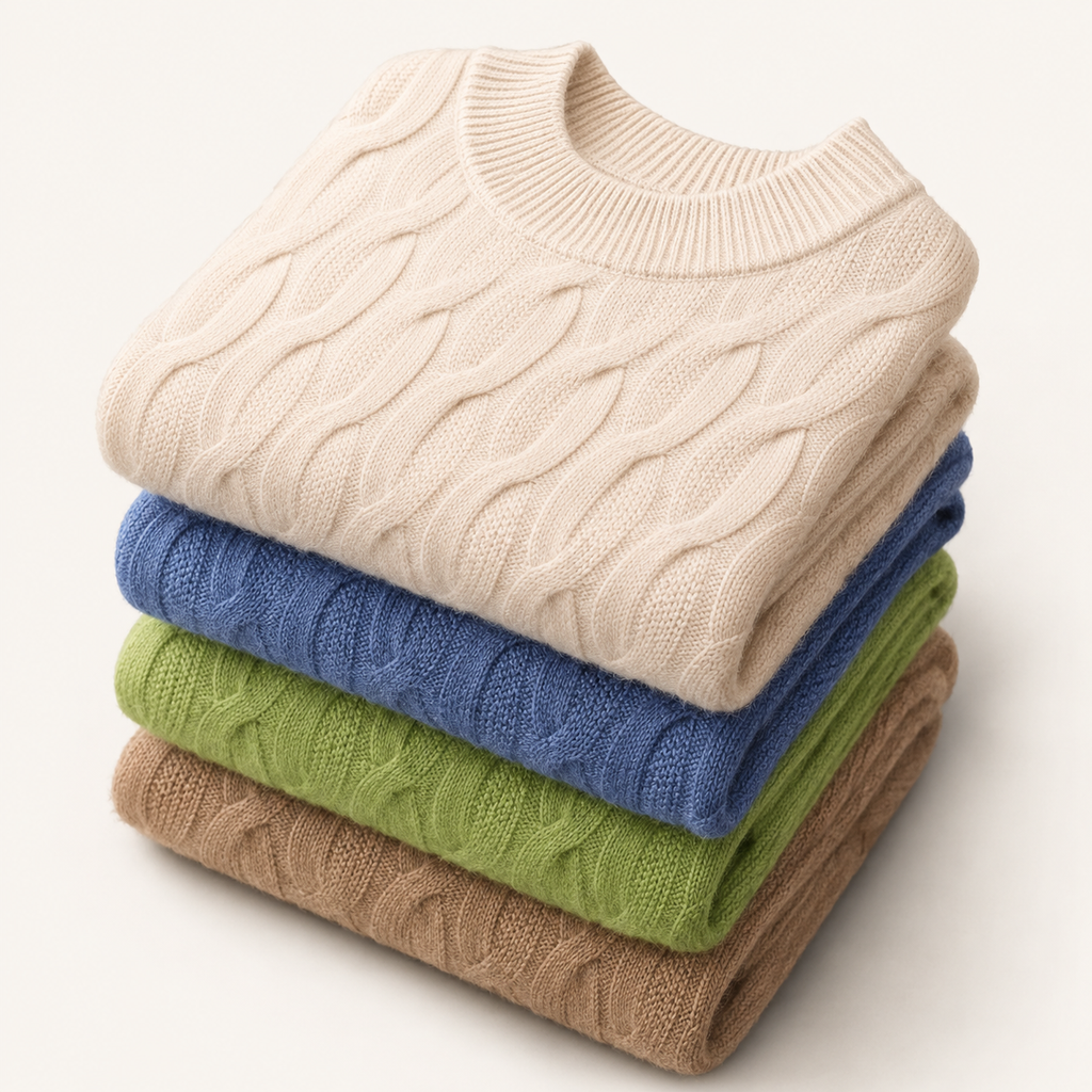 The Ellis Merino Wool Cable Knit Sweater