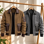 The Bennett Suede Bomber Jacket